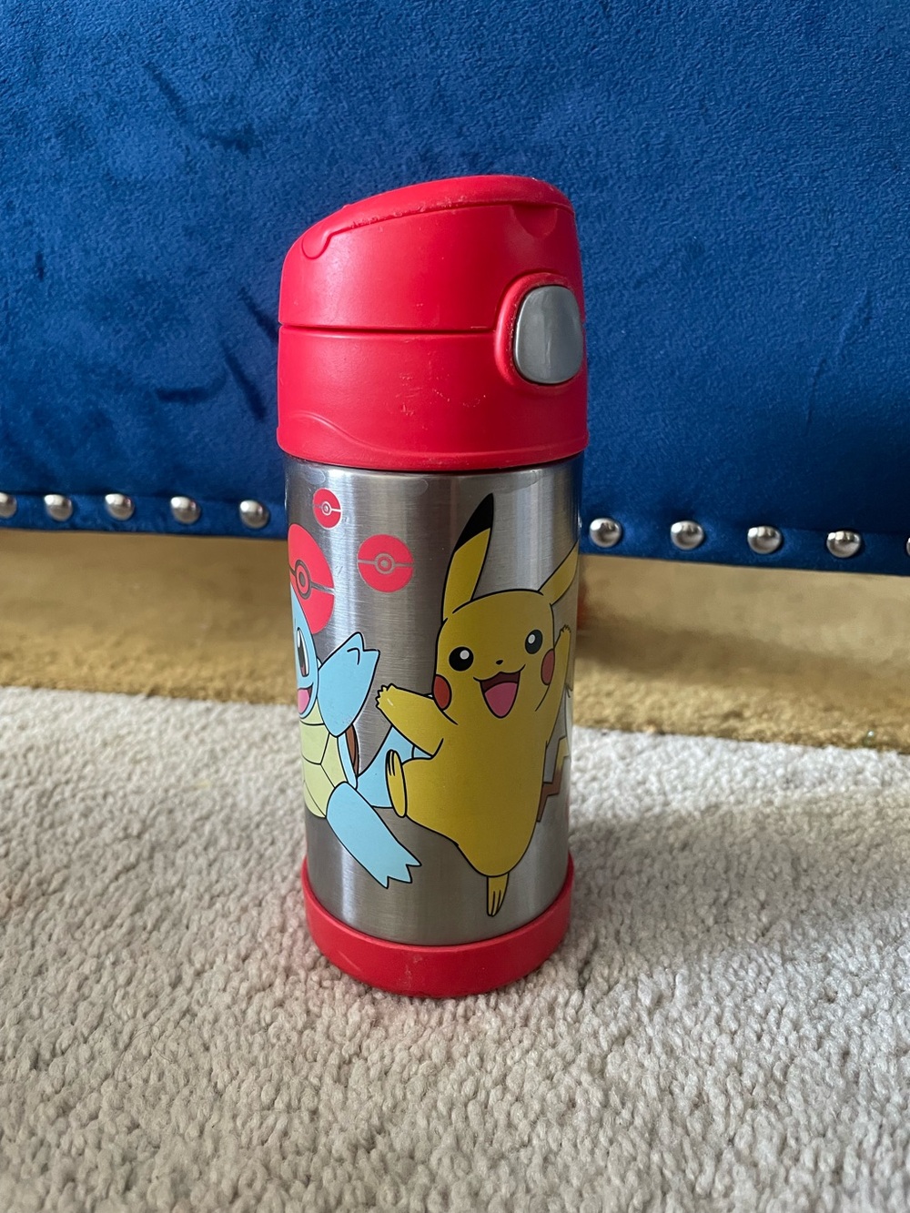 Pokémon Stainless Steel Kids Water Bottle with Pikachu & Squirtle & Evee